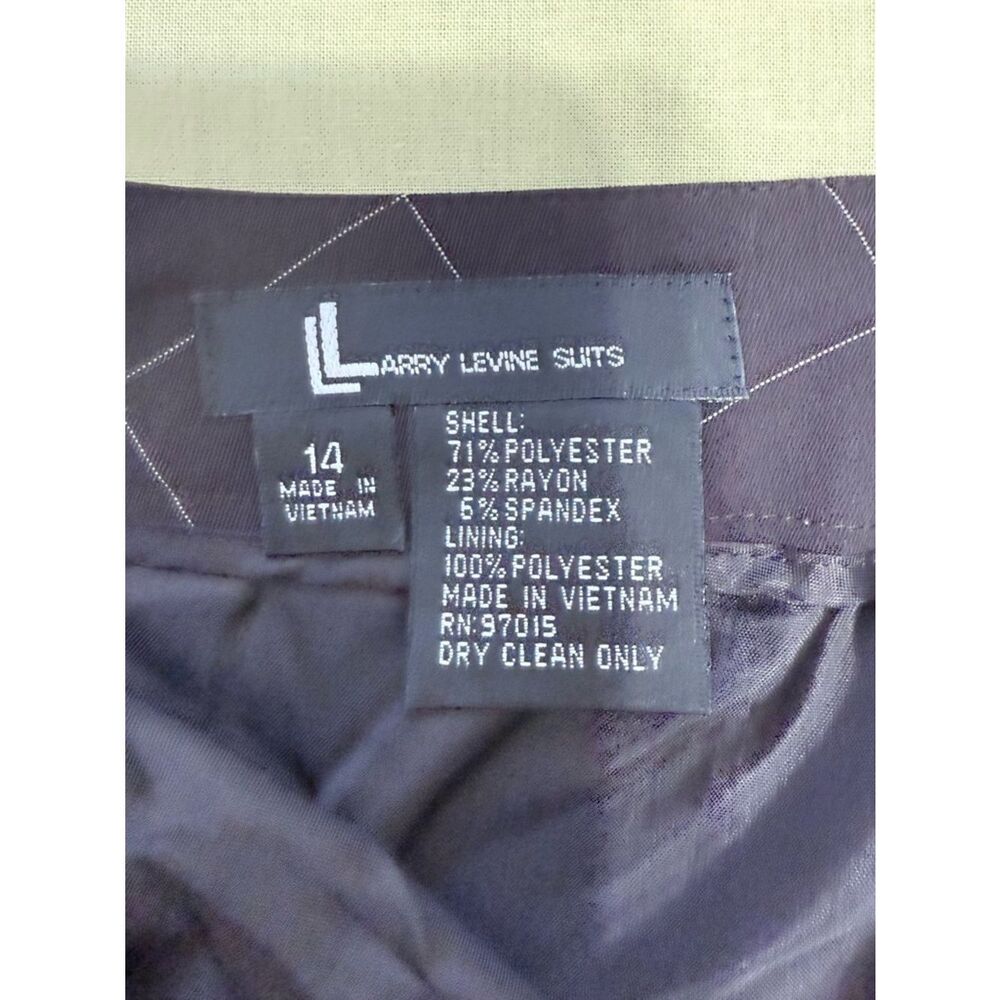 Vintage Larry Levine Windowpane 2-Piece Pantsuit - Double Breasted Blazer Set - Picture 12 of 17